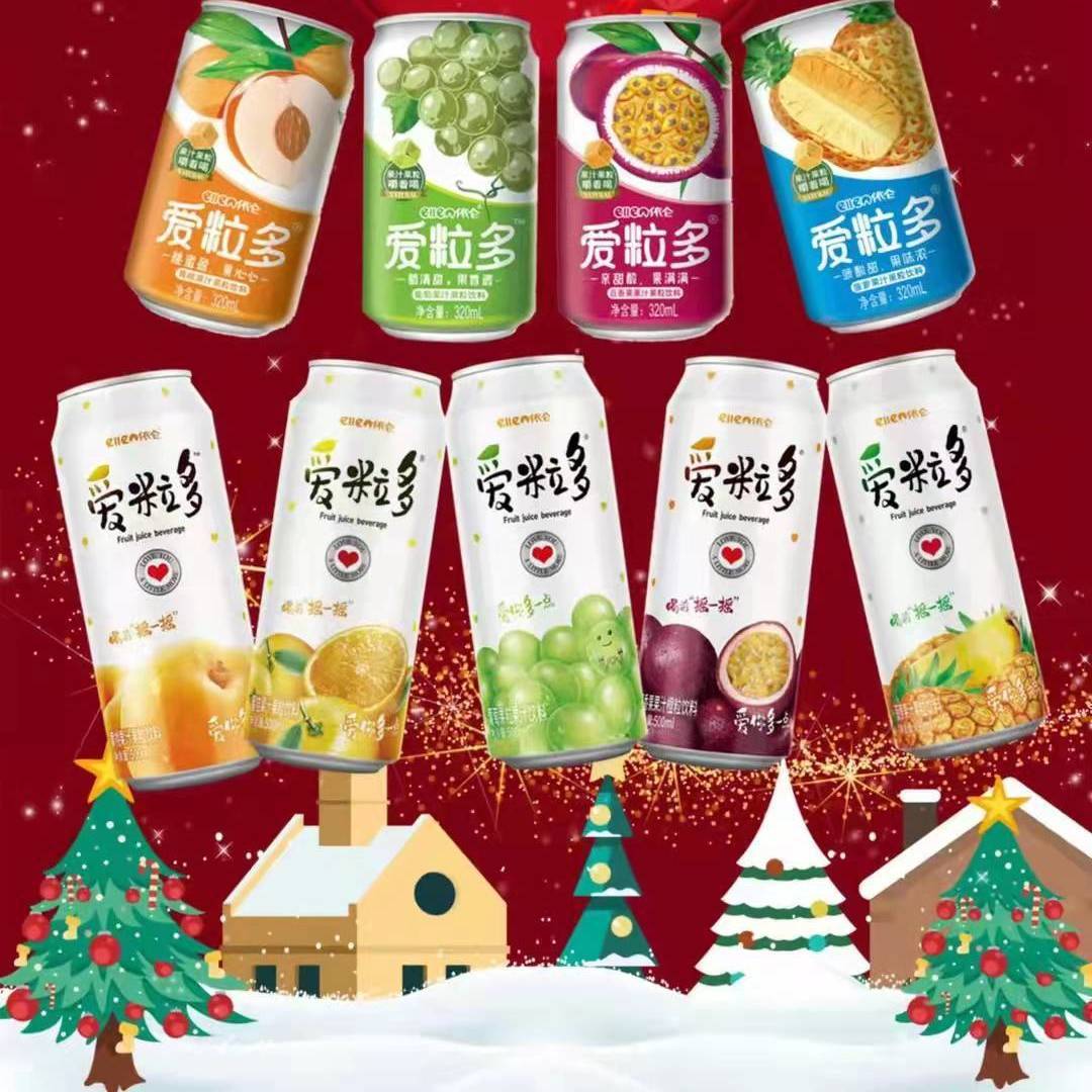 爱粒多网红果汁饮料临期特价饮品整箱批发大瓶百香味葡萄汁零食