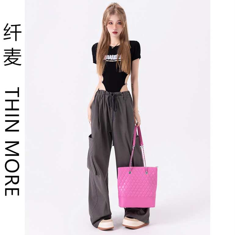 Mo Xinxin hot girl black short-sleeved t-shirt women's summer one-piece dress waist slim one-piece top niche design sense
