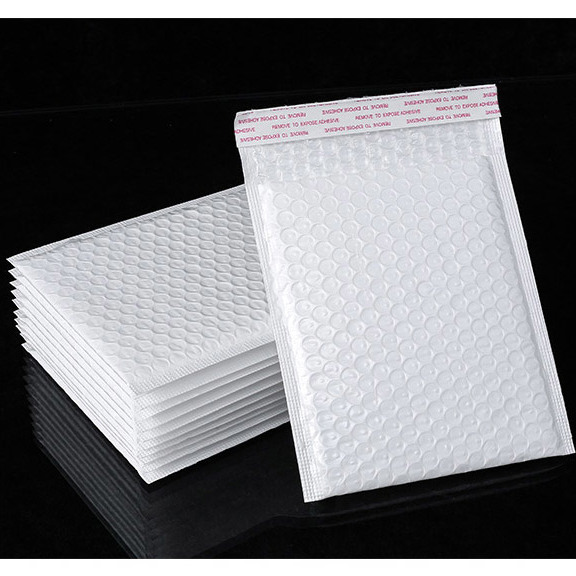 尘牛生活 - 白色复合珠光膜气泡袋服装袋快递打包气泡膜信封袋亮光