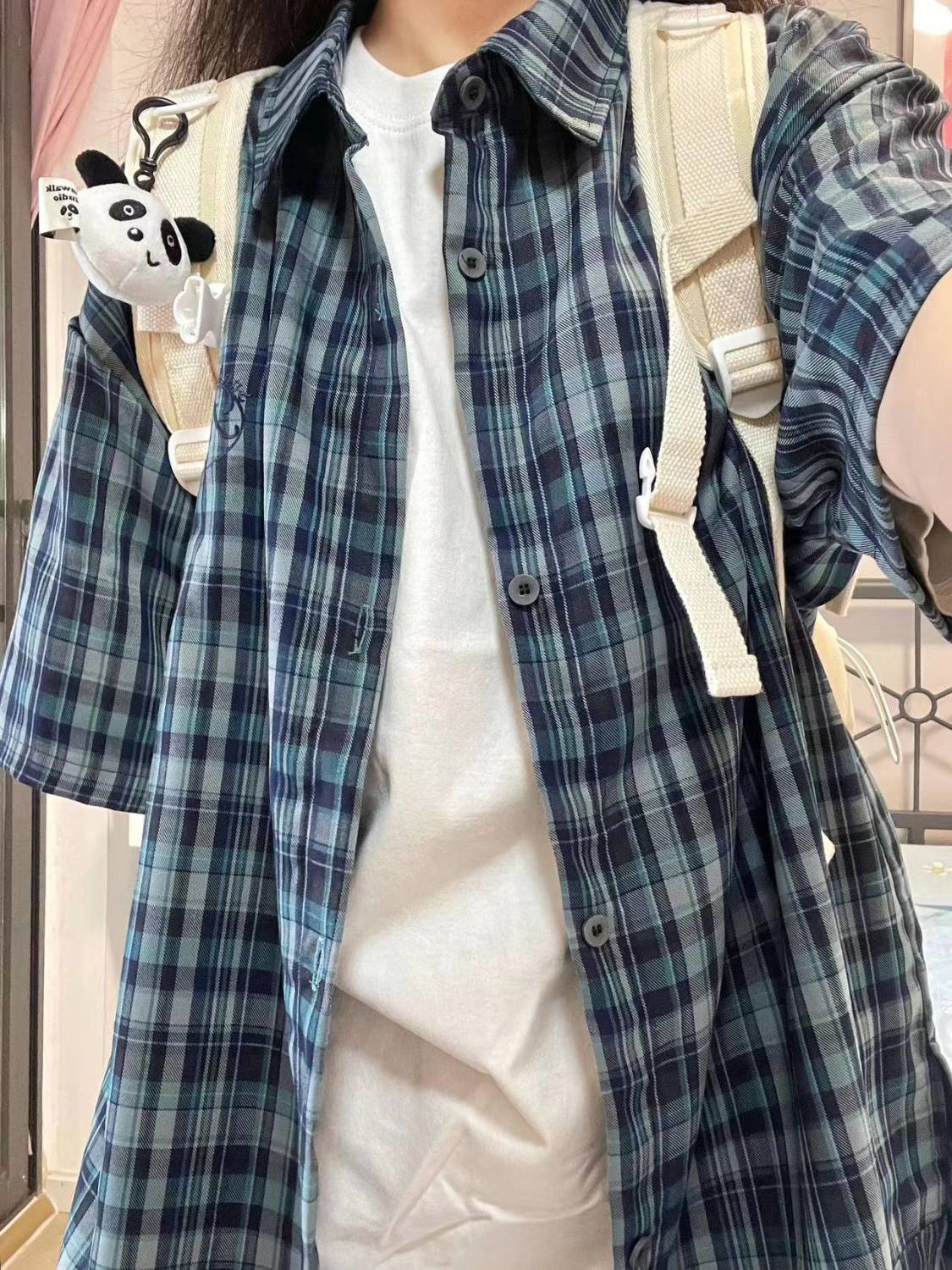 夏季新款Polo領短袖襯衫女韓版通勤寬鬆百搭襯衣開衫小眾設計上衣