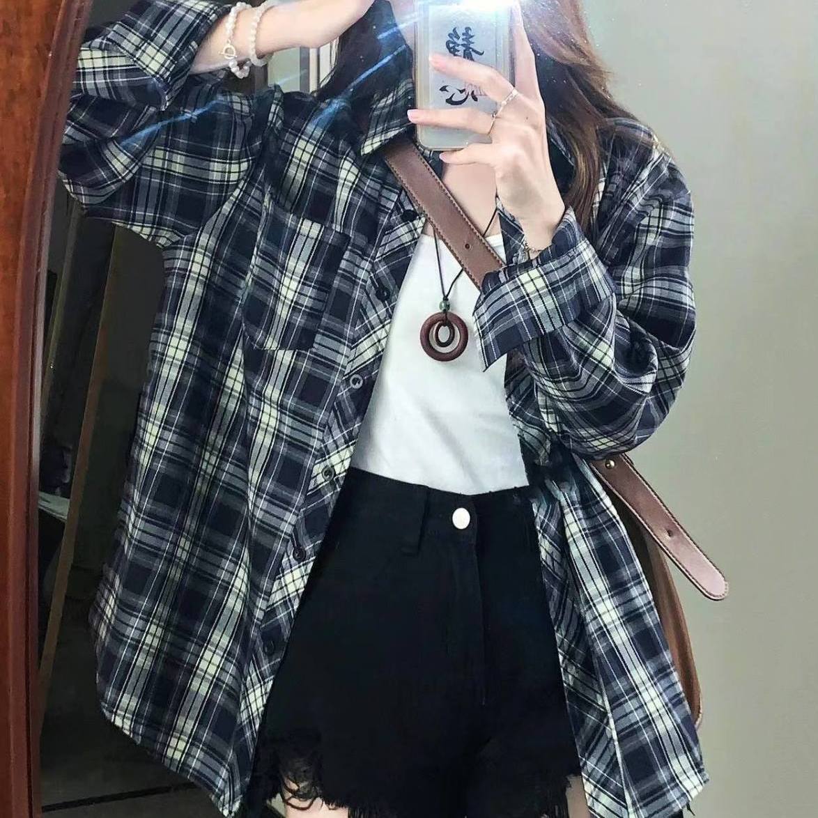 夏季外穿女薄款襯衫別致小上衣獨特寬鬆休閒防曬衣女學生襯衣開衫