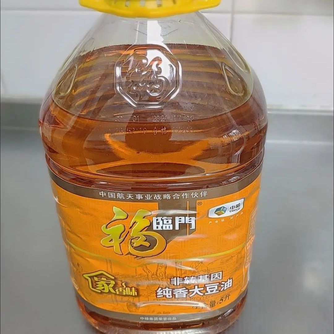 新日期福临门非转基因纯香大豆油5l食用油适合蛋糕炒菜油大豆油