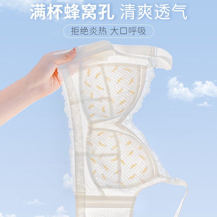 Underwear for women with large breasts, ultra-thin, summer, thin, secondary breasts, anti-sagging, full cup adjustment, large size bra