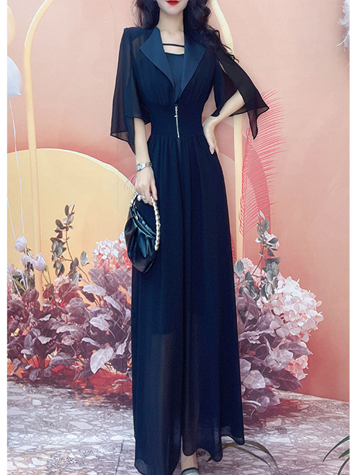 French goddess A-line skirt slimming sunscreen high-end fashion all-match sexy skirt suit 2023 summer new