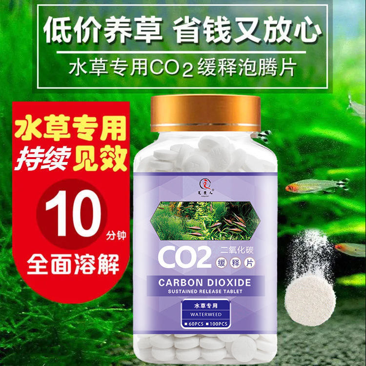 二氧化碳片鱼缸草缸专用水草黄叶藻缸CO2片发生器缓释片水族用品