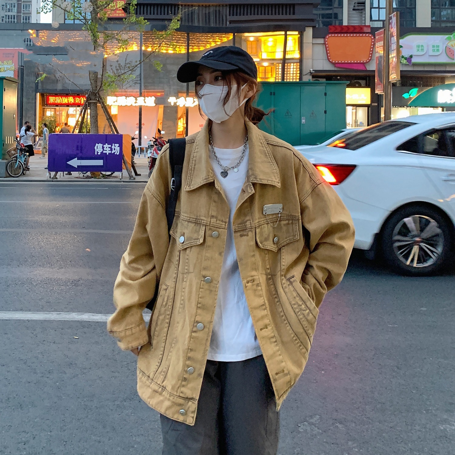 Maillard Design Denim Jacket for Women Spring and Autumn Hong Kong Style Hot Girl Loose Jacket Trendy Unisex Top