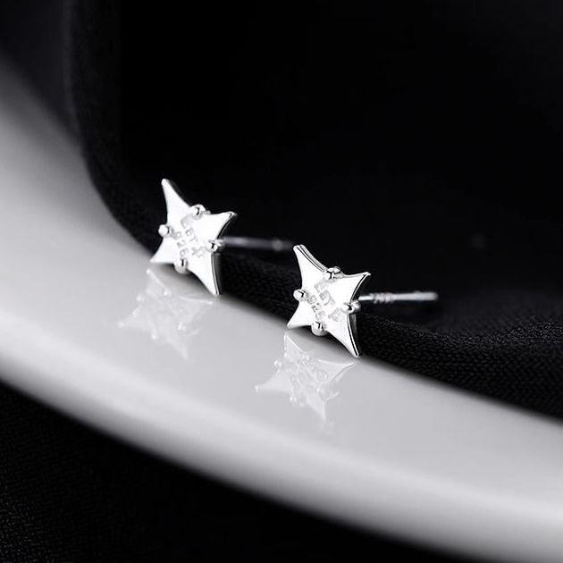 十字星星耳钉女ins时尚轻奢新款耳环小众设计个性高级感耳饰