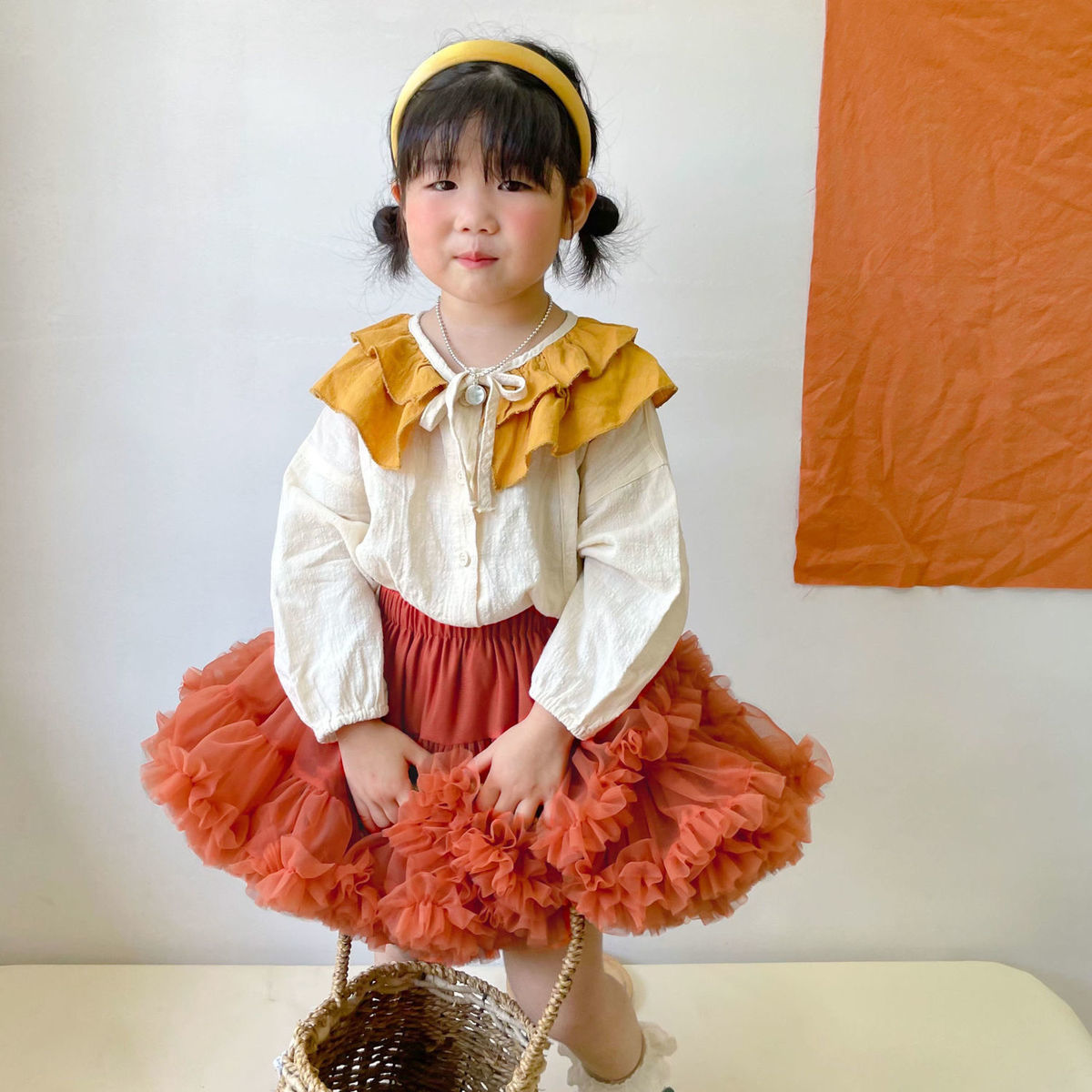 Children's skirt 2021 new foreign style net red girl tutu skirt skirt little girl's princess tutu skirt autumn