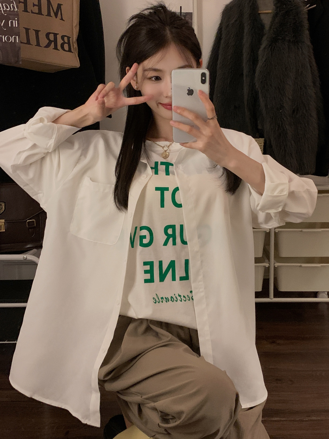 秋季名媛白色襯衫女長袖內搭外穿寬鬆百搭網紅襯衣上衣女洋氣外搭