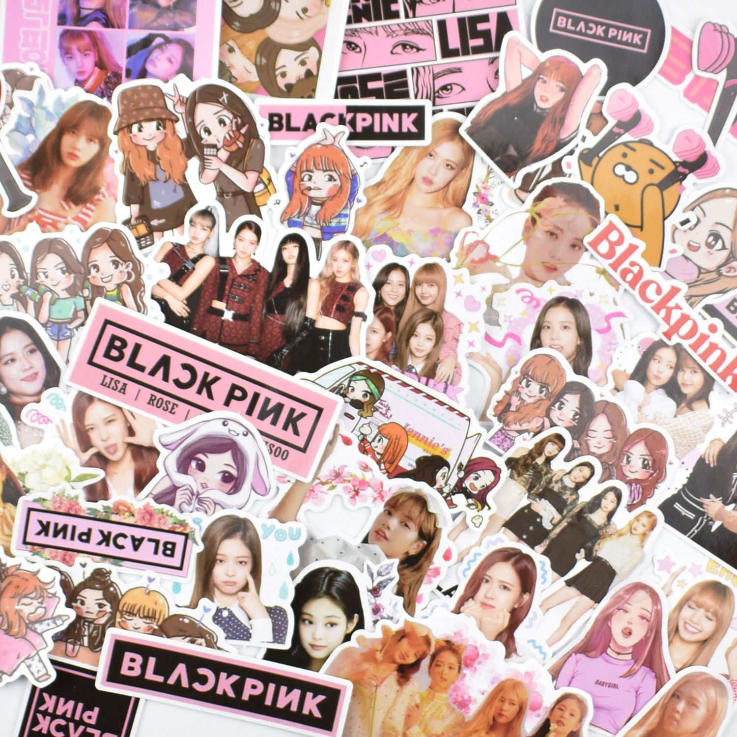 Blackpink贴纸jennie Rose Jisoo Lisa明星周边手机电脑手账贴画 虎窝拼