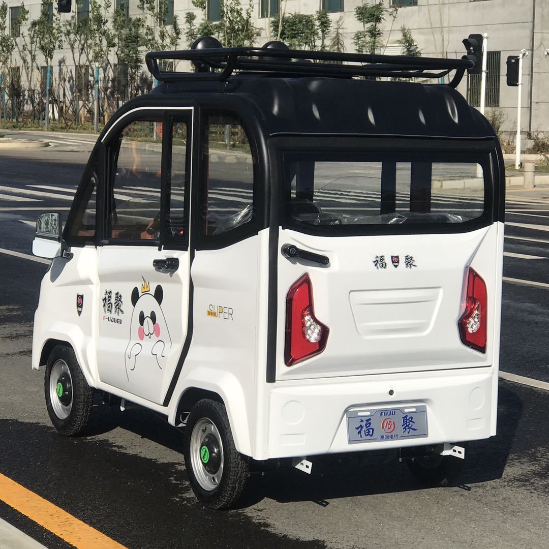 新能源电动车四轮代步车成人把式三开门双排座家用接送学生