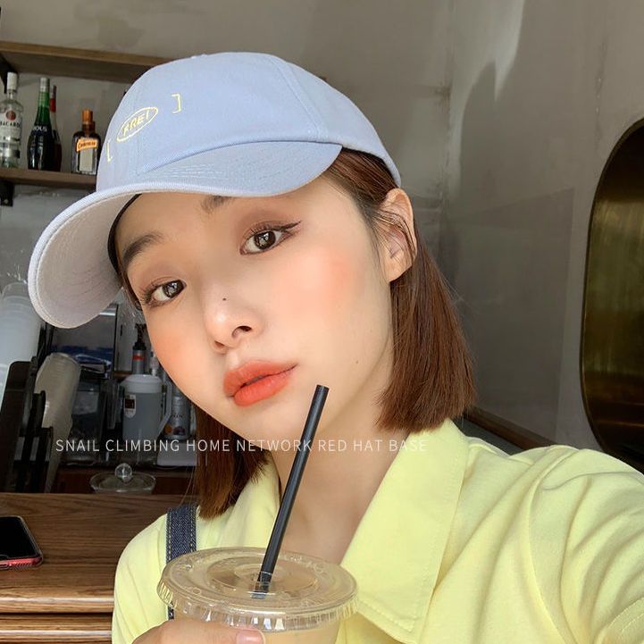 Vitality candy-colored hat women's summer simple letter embroidery peaked cap baseball cap spring and autumn Korean version of the tide street men