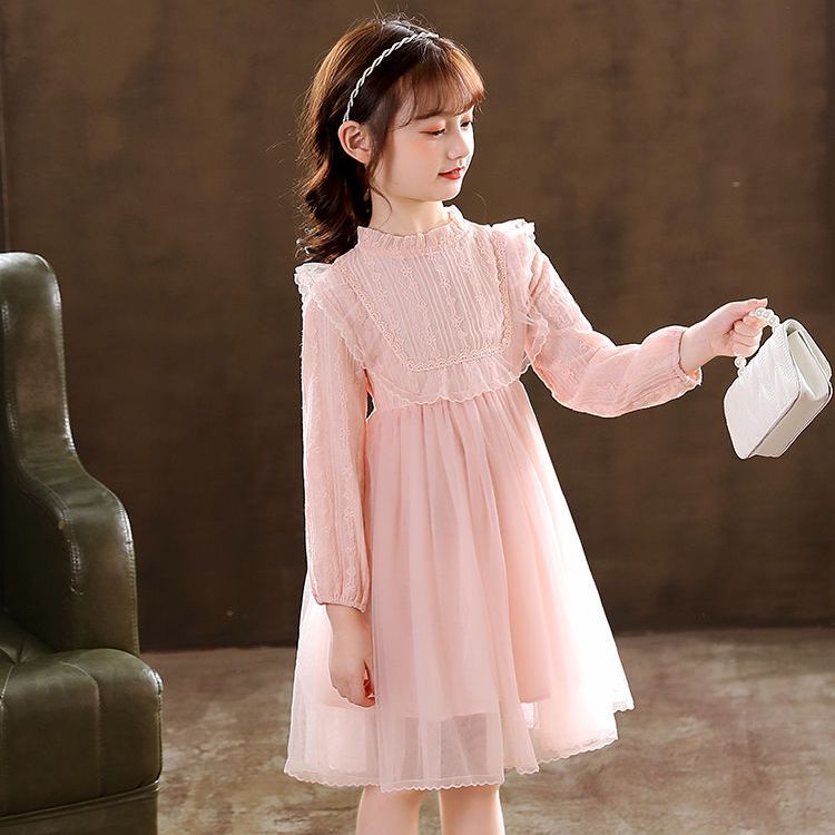 女童连衣裙穿装新款公主裙蓬蓬纱裙子女孩韩版洋气女宝宝春秋儿童