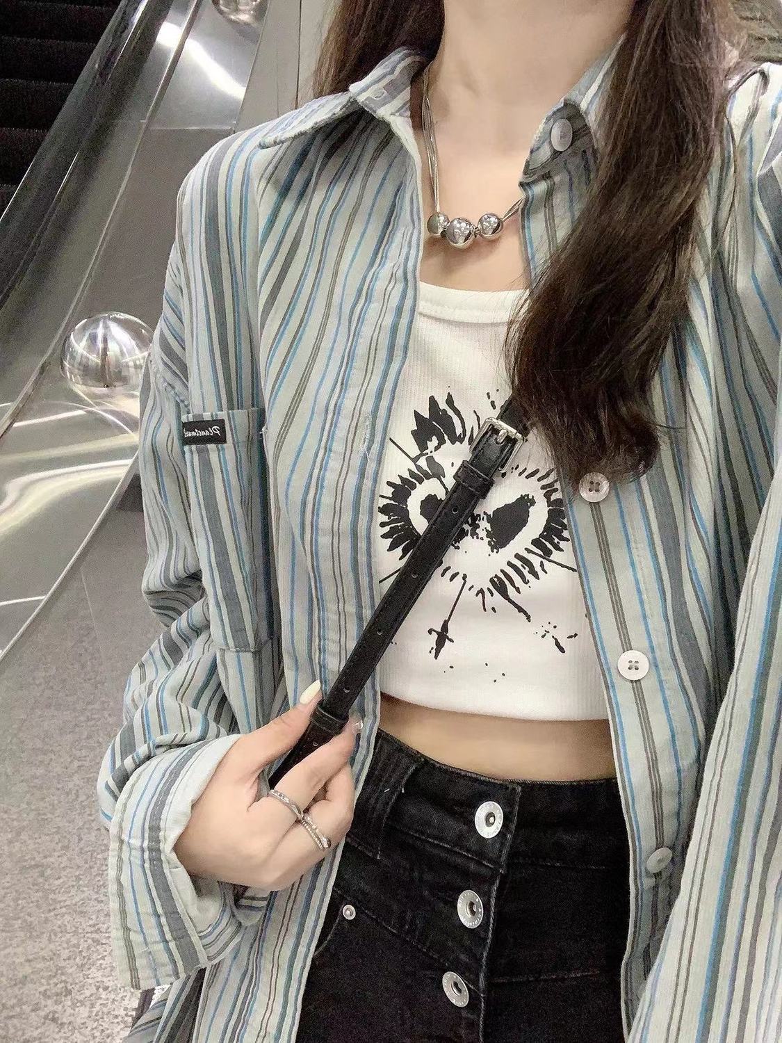 夏季新款港風雪紡襯衫女韓版薄款外套復古高檔襯衣百搭寬鬆防曬衣