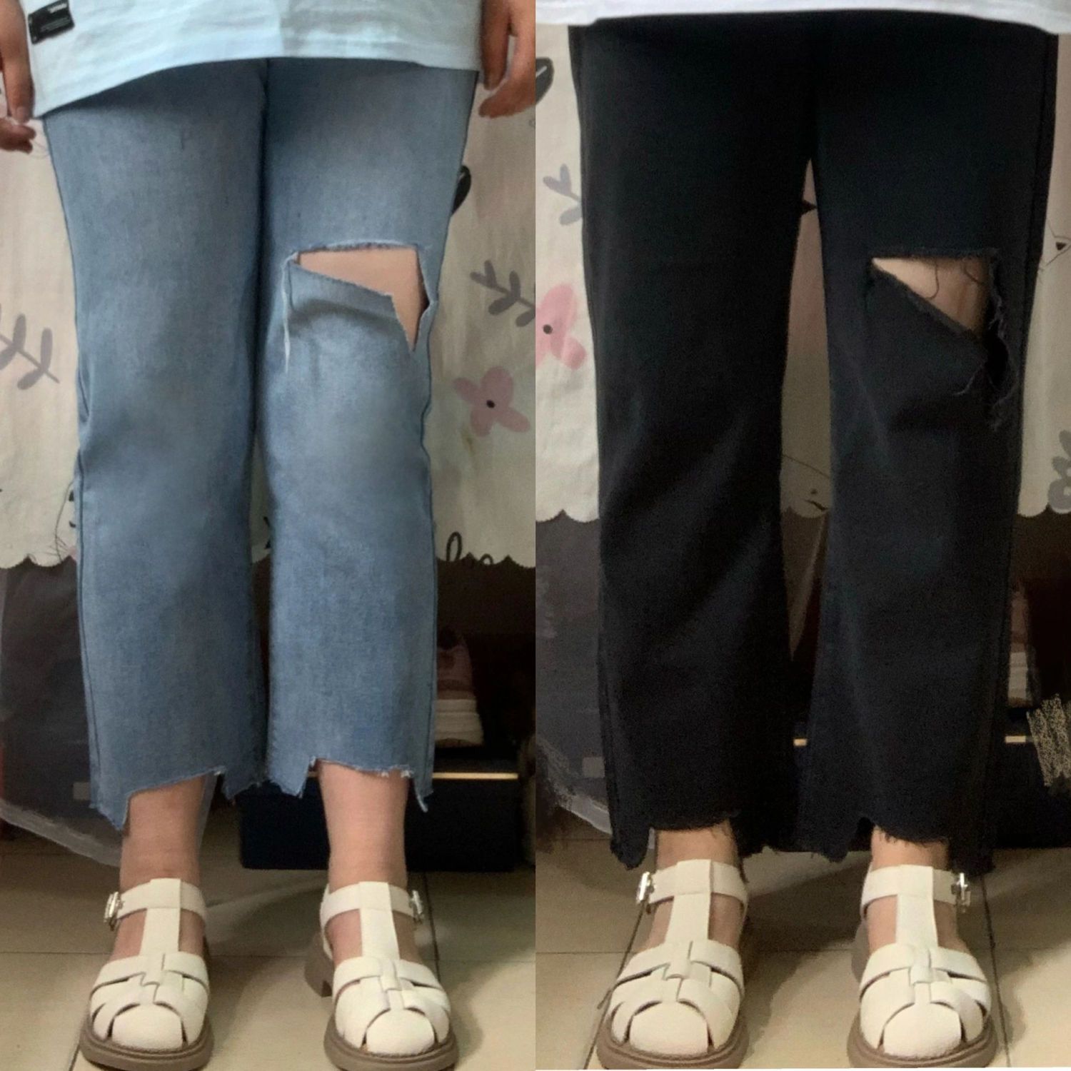 特大碼2-300斤女裝百搭牛仔褲胖mm夏新款寬鬆梨形身材鬆緊腰褲子