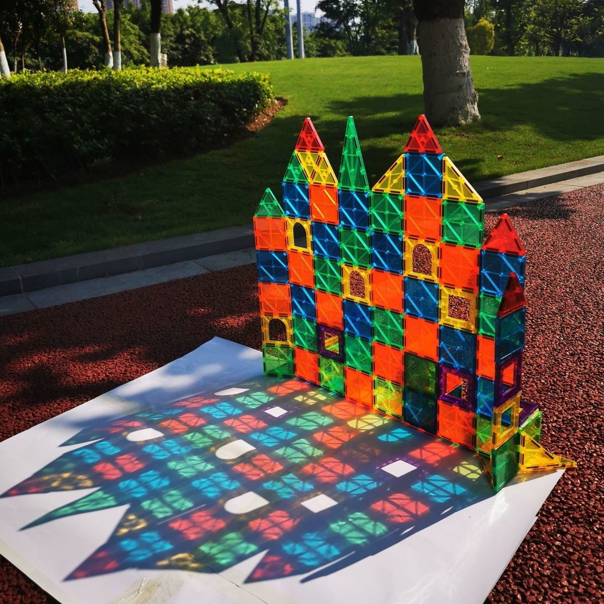 彩窗磁力片积木儿童吸铁石玩具磁性磁铁3-6-8周岁男女孩散片拼装