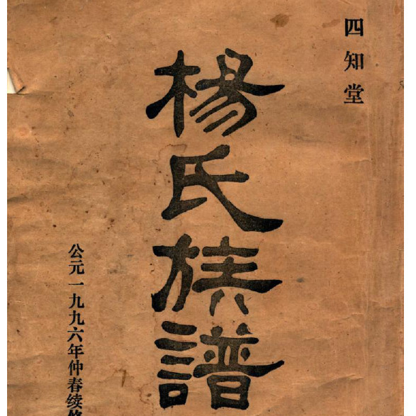 杨氏族谱四知堂杨氏家谱模糊详细世系表字辈图竖版【2月14日发完】