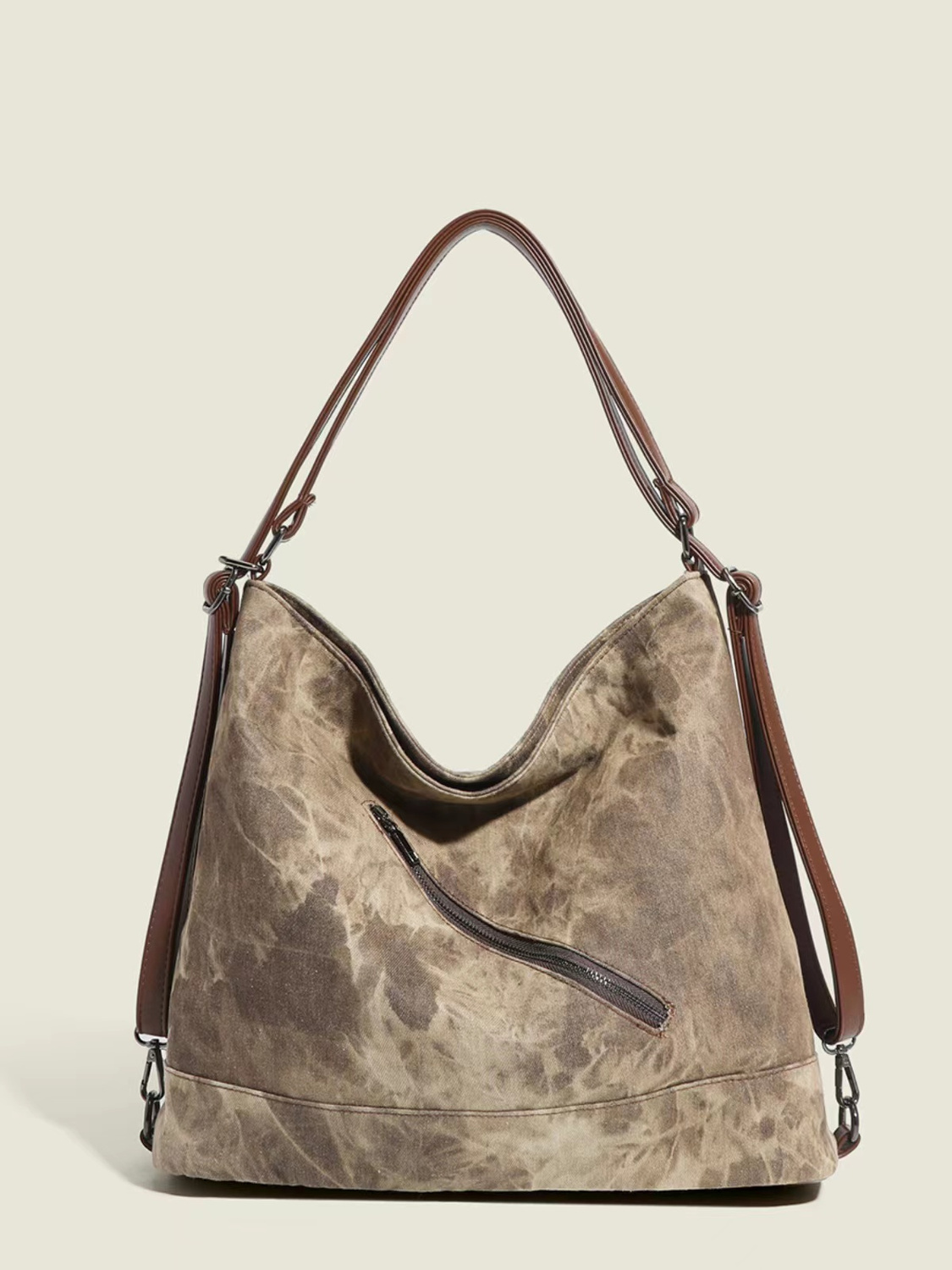 Large-capacity original design wasteland color casual tote bag 2023 new niche high-end fashion shoulder bag