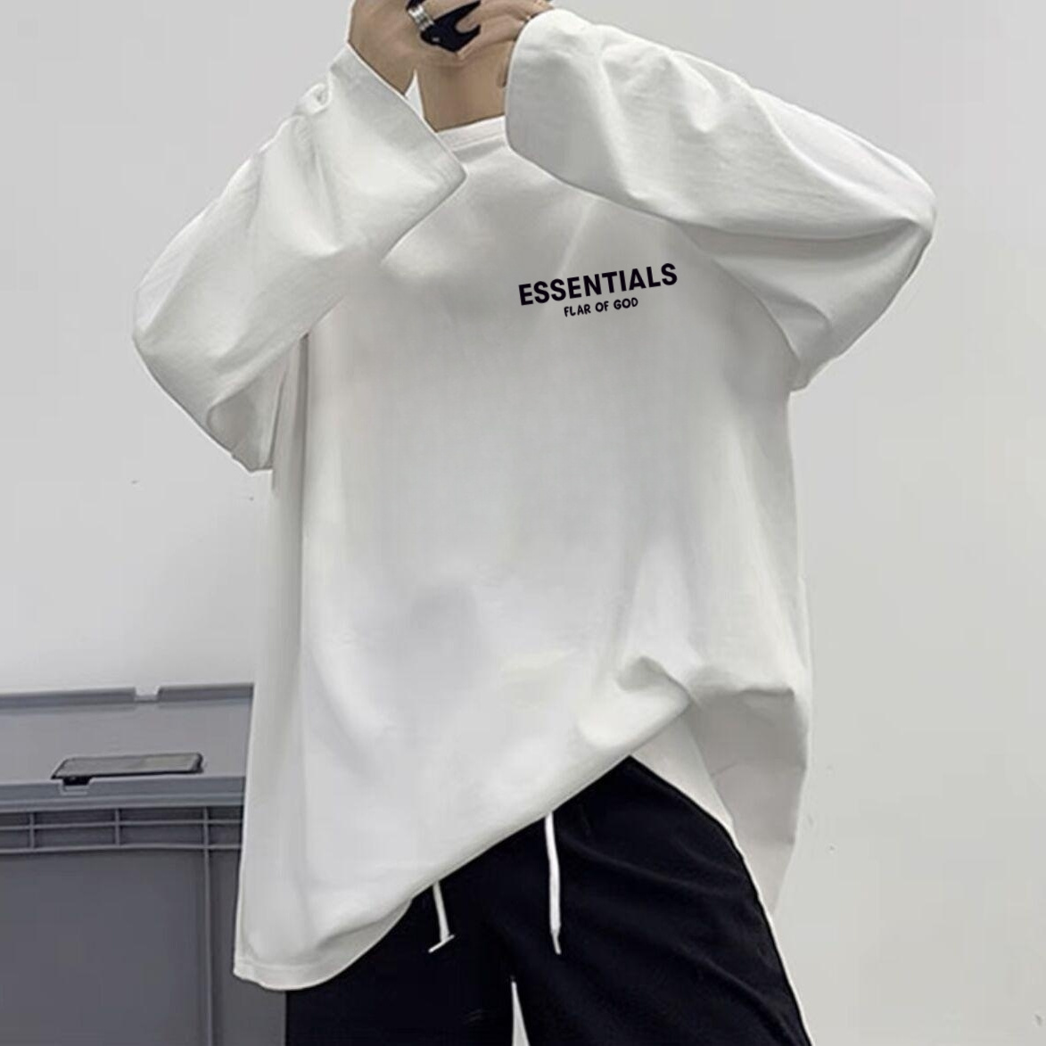秋季上衣新款全棉長袖t恤衣服男圓領青少年體恤衫小眾休閒百搭潮