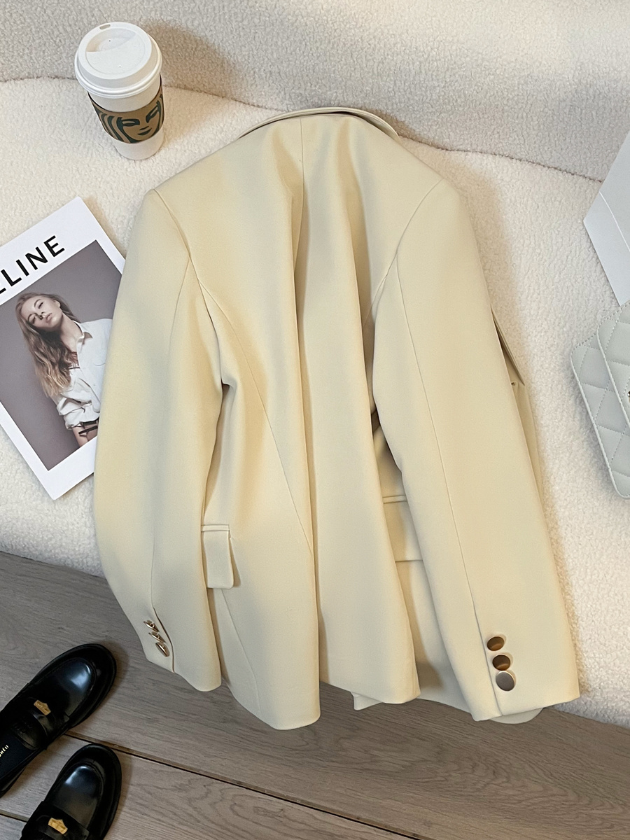 Spring and Autumn New Style Small Suit Jacket Women Korean Style Loose Design Slim Temperament Trendy Small Suit Top