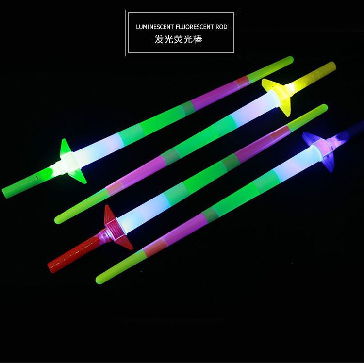 75783-夜市广场热卖发光音乐电子刀儿童玩具 炫彩塑料小刀地摊热卖货源-详情图