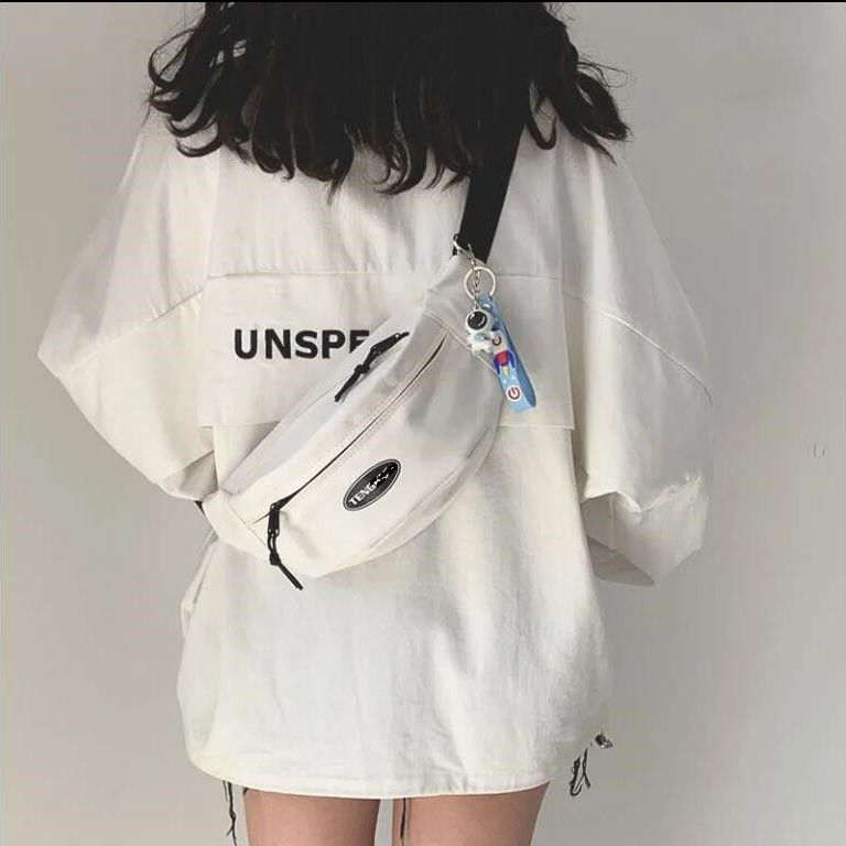 胸包女ins潮小包包2022新款斜挎包休閒帆布男生背包運動健身腰包