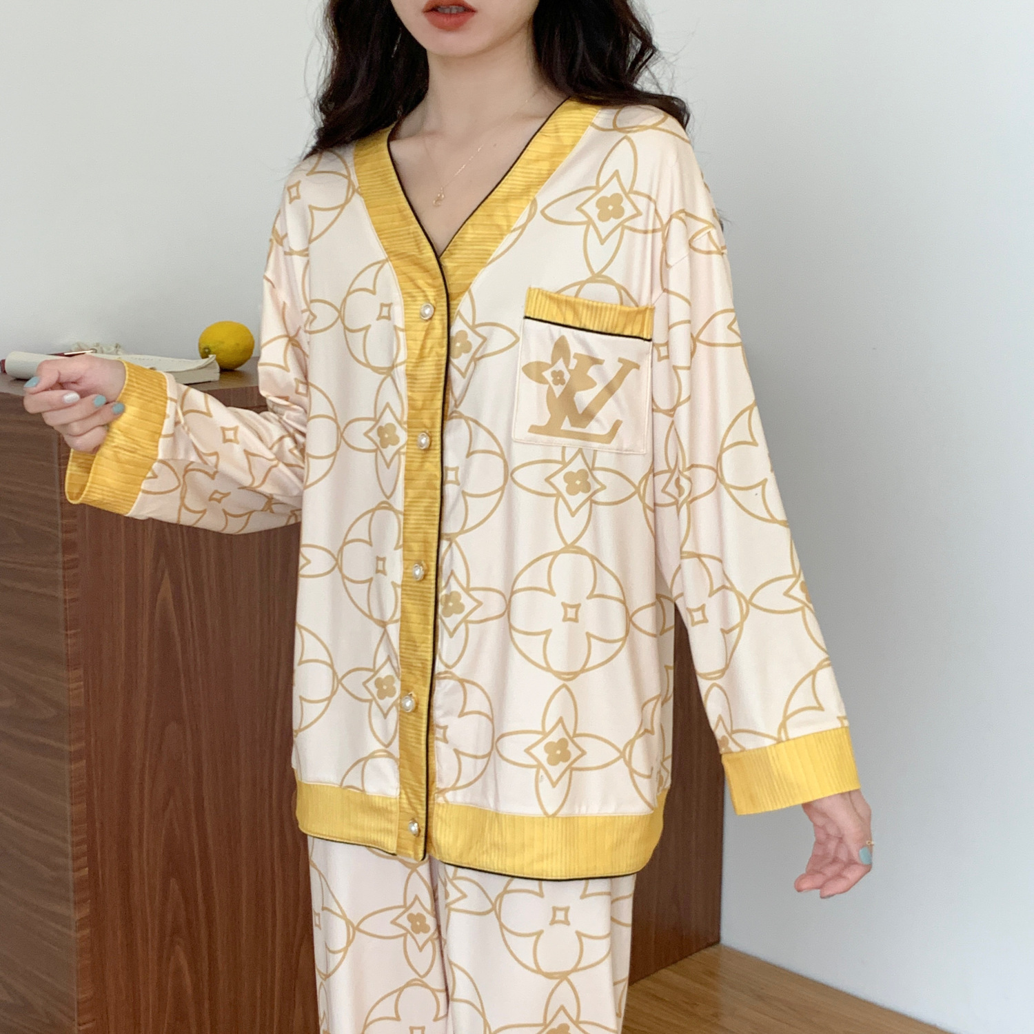 睡衣女士長袖春秋季純棉韓版薄款可愛全棉家居服夏2023年新款套裝