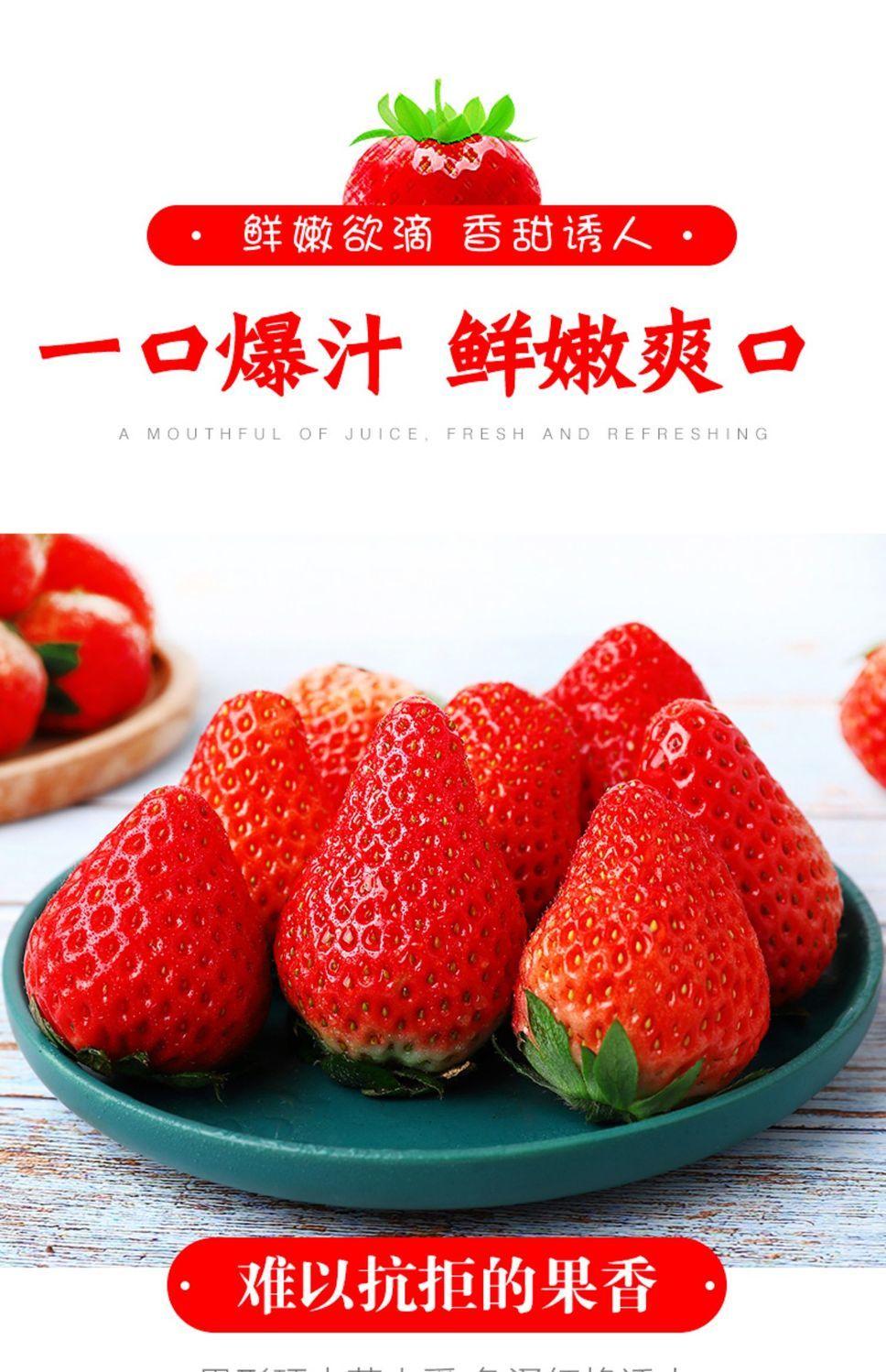 现摘新鲜草莓四川凉山草莓水果奶油红颜99冬草莓商用烘焙批发包邮