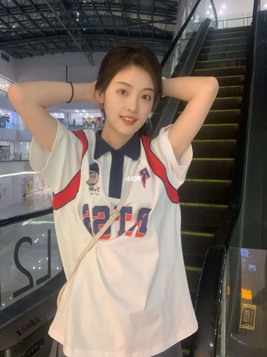 American letter street net red baseball uniform splicing contrast color Polo collar short-sleeved t-shirt top women's summer loose casual