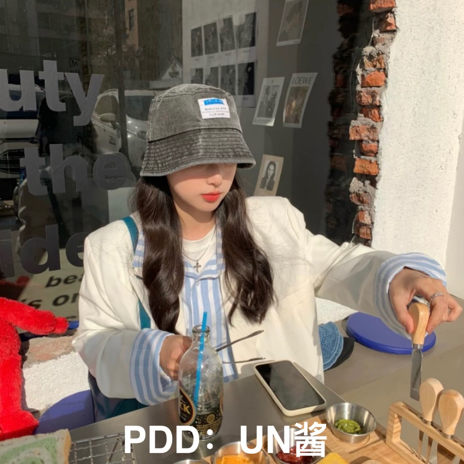 Hat female students Korean version of ins new all-match Japanese retro denim fisherman hat sunscreen washbasin hat spring and summer