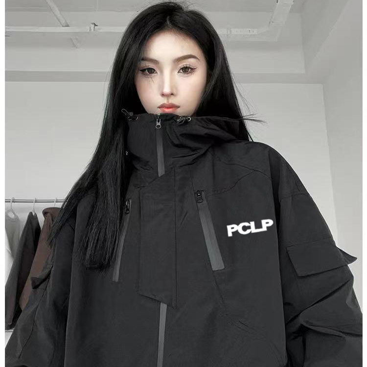 高級感休閒棒球服寬鬆工裝夾克美式機能連帽衝鋒衣外套女春秋ins