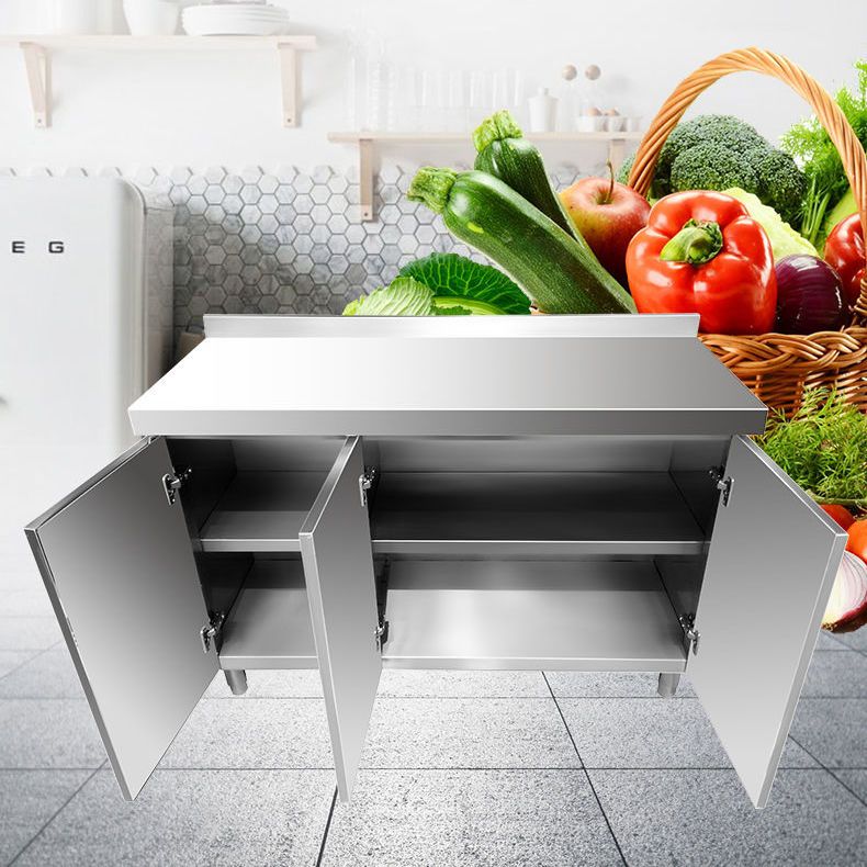 整体不锈钢橱柜水池一体式厨房厨柜定制灶台柜简易储物柜全钢橱柜主图5