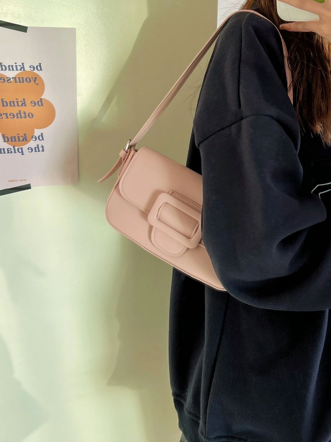 小包包女夏高级质感泰国波利包手提小众设计潮牌法棍包腋下包单肩