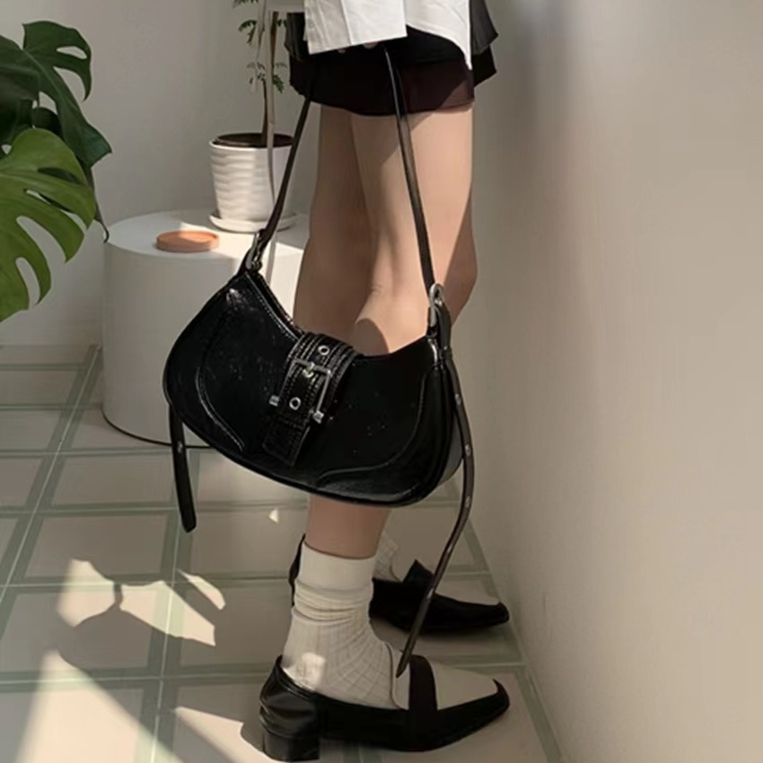 肥肥自製韓國ins包包女夏2023新款復古辣妹腋下包小眾單肩斜挎包