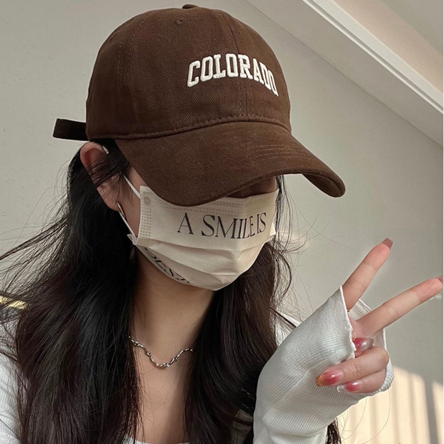 Baseball hat women's spring and summer deep top wide eaves big head circumference Korean version of all-match letters embroidery face small peaked cap men