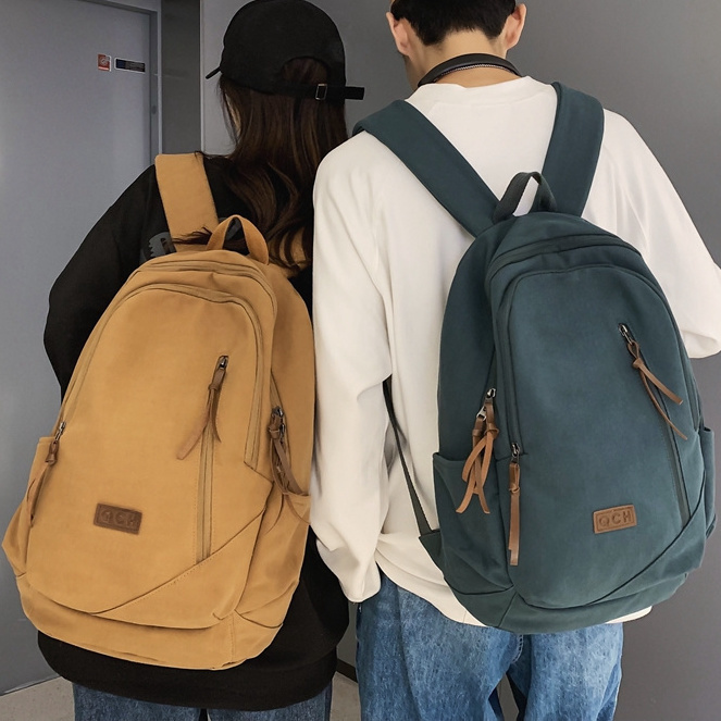 ins school bag female Korean version junior high school college student forest versatile campus backpack large capacity travel backpack male