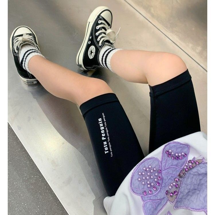 Girls shark pants 2023 summer new children's foreign style sunscreen leggings baby fashion all-match tight pants