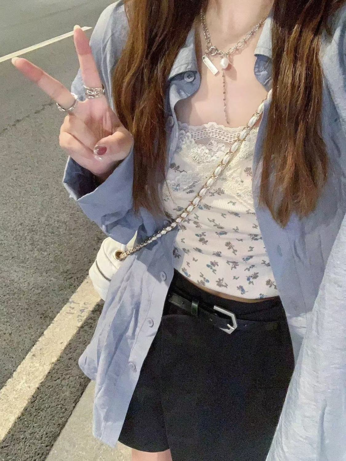 2023夏季薄款雪紡襯衫外穿女寬鬆休閒顯瘦中長款襯衣防曬衫ins潮