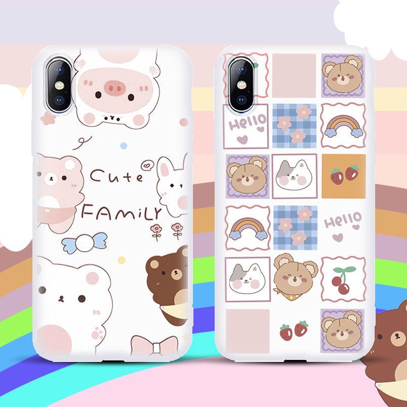 Cartoon apple 11pro mobile phone case cute 6 / 6S / 7 / 8plus soft case iphonex / XR / XS Max