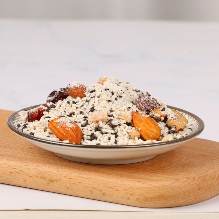 奇亚籽坚果藕粉颗粒速溶羹莲子羹学生早餐粥免煮500g罐装