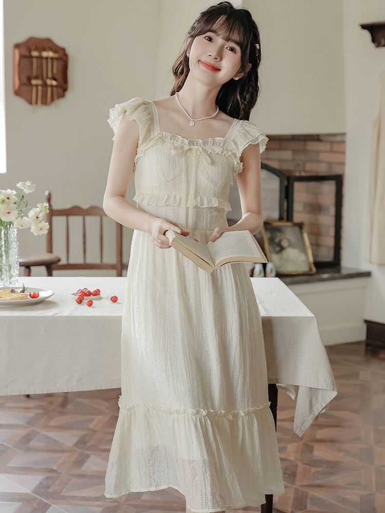 Summer sweet and spicy royal sister light cooked style hot girl dress femininity high-level Hong Kong flavor retro chic skirt