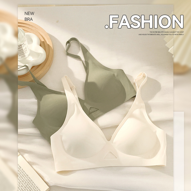 The story of the flower season women's seamless underwear women's small breasts gather no steel ring soft support to close the pair of breasts bra bra thin