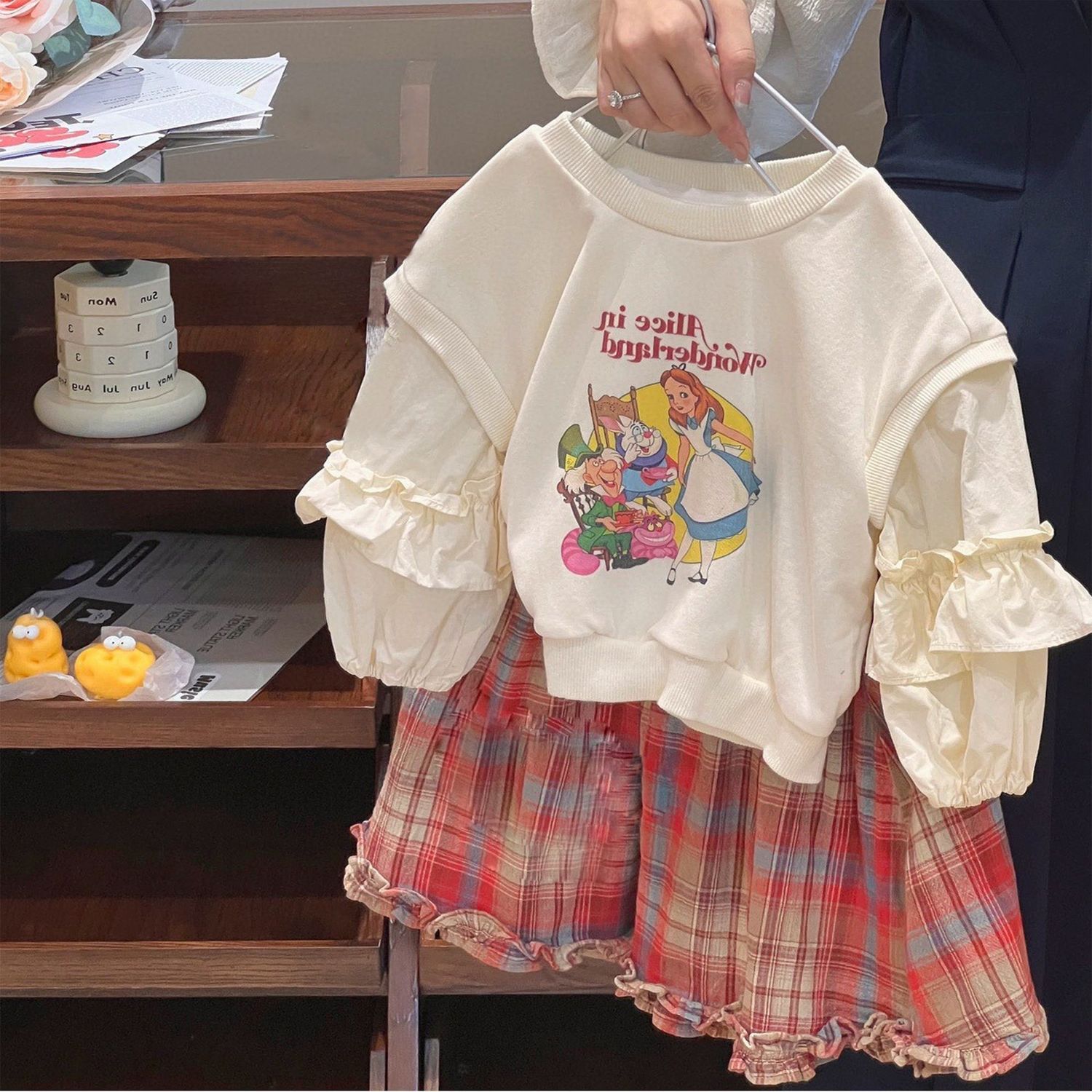 Children's suit girls autumn sweet autumn princess dress sweatshirt princess style skirt autumn new two-piece set