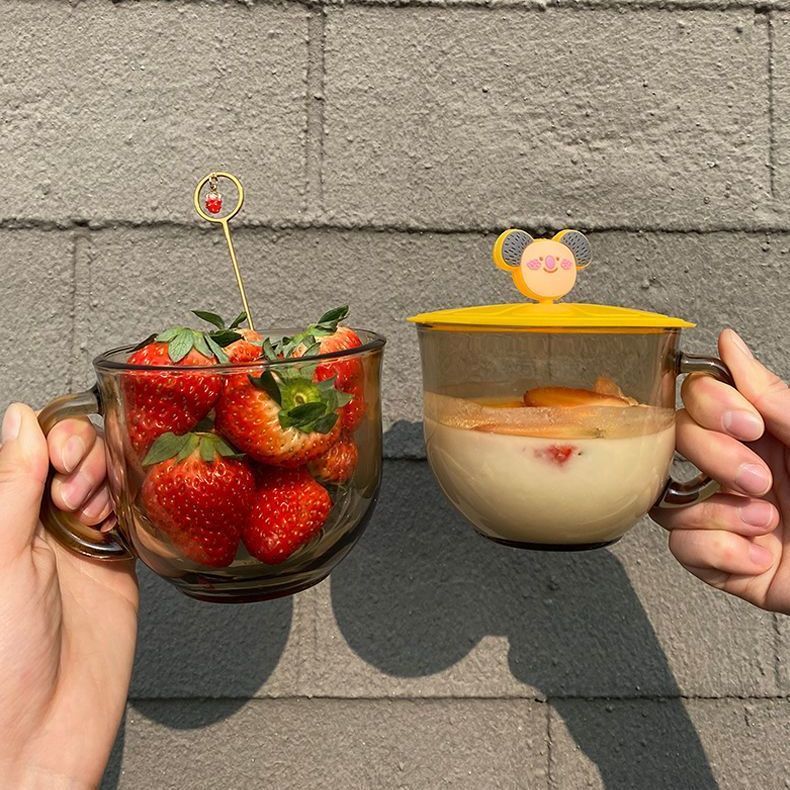 11cm卡通硅胶杯盖通用防尘陶瓷茶杯水杯配件创意可爱马克杯子盖子