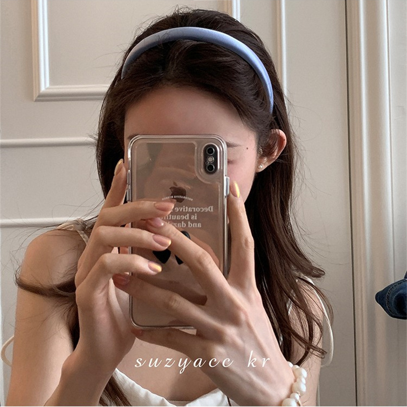 French style high-end satin headband, thin and simple, female internet celebrity 2023 new headwear, face wash headband, hair accessory