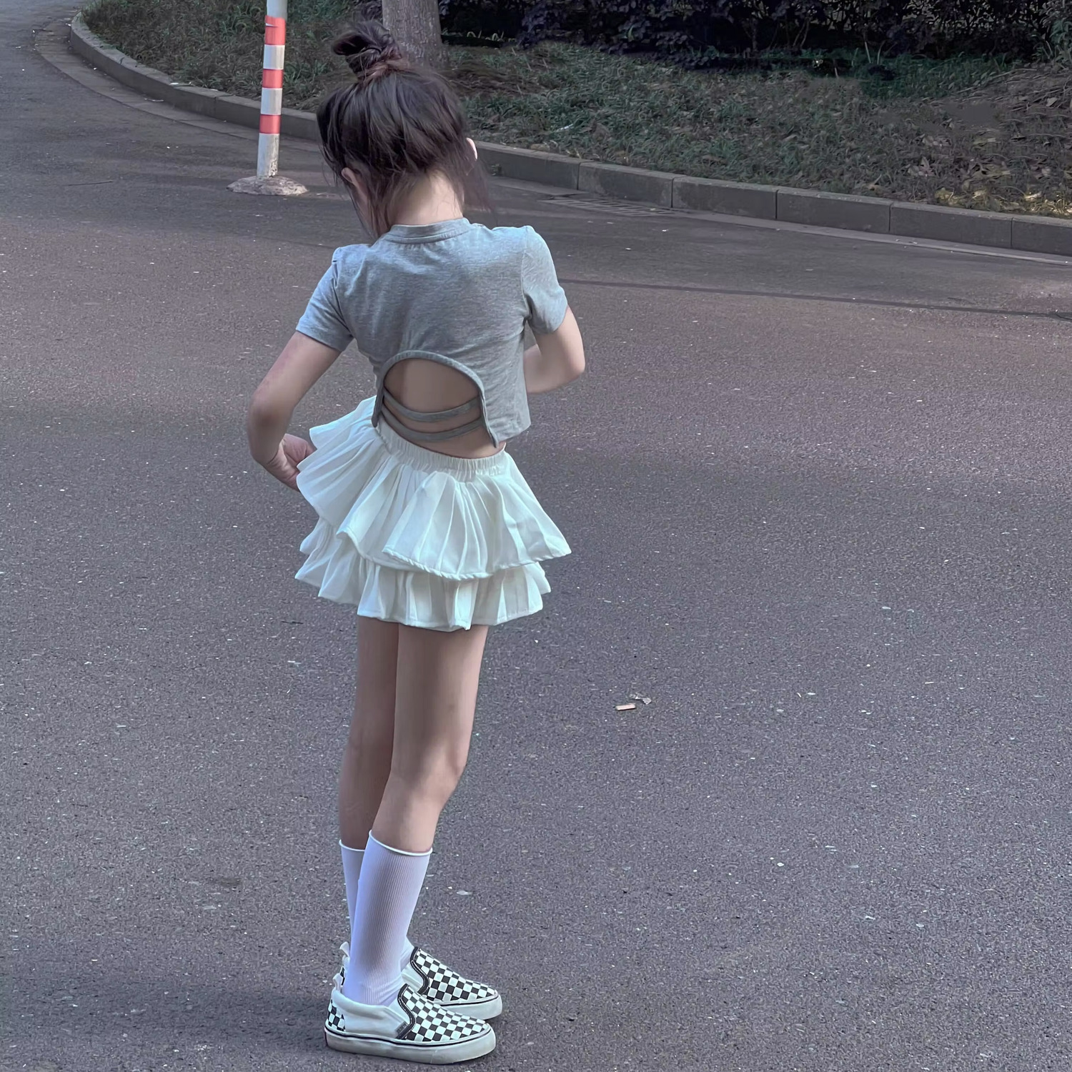 女童夏季套装儿童t恤短袖两件套洋气公主裙宝宝蛋糕百褶裙炸街潮