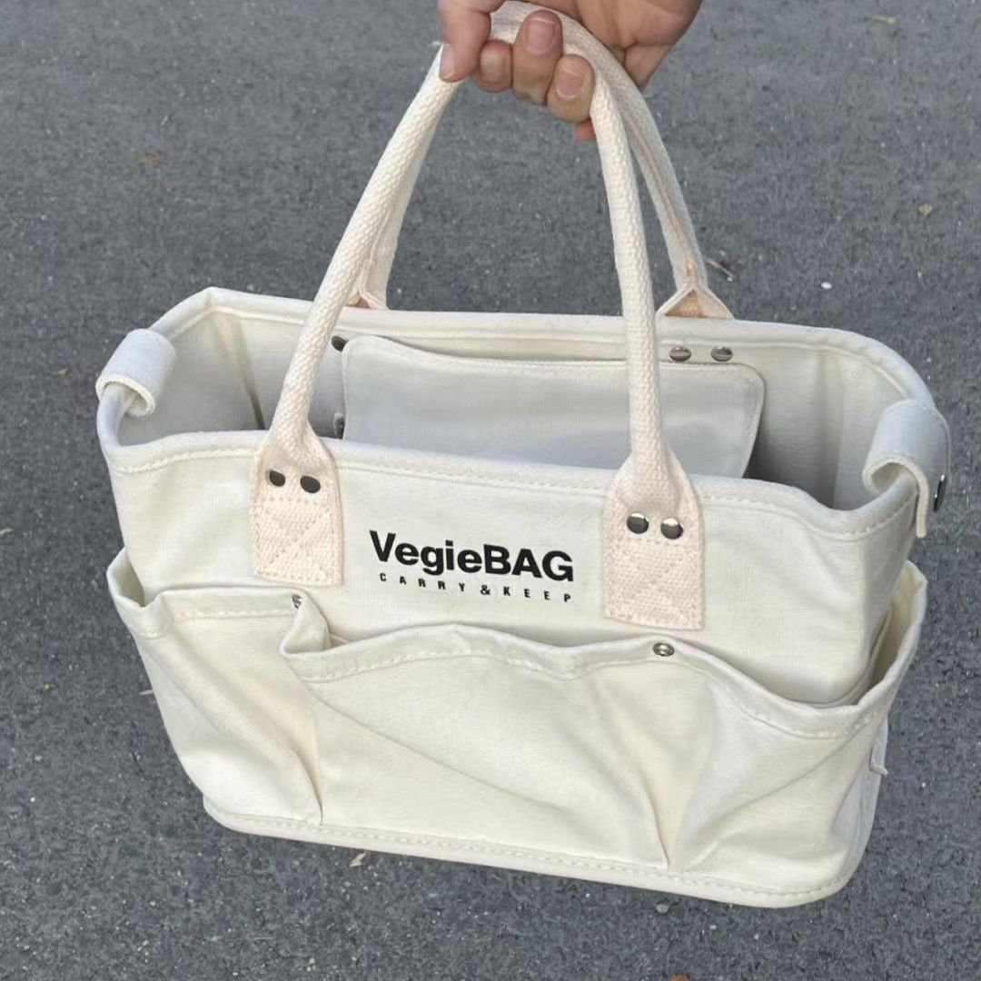 日本vegiebag妈咪包手提母婴包外出轻便大容量妈妈包女帆布托特包
