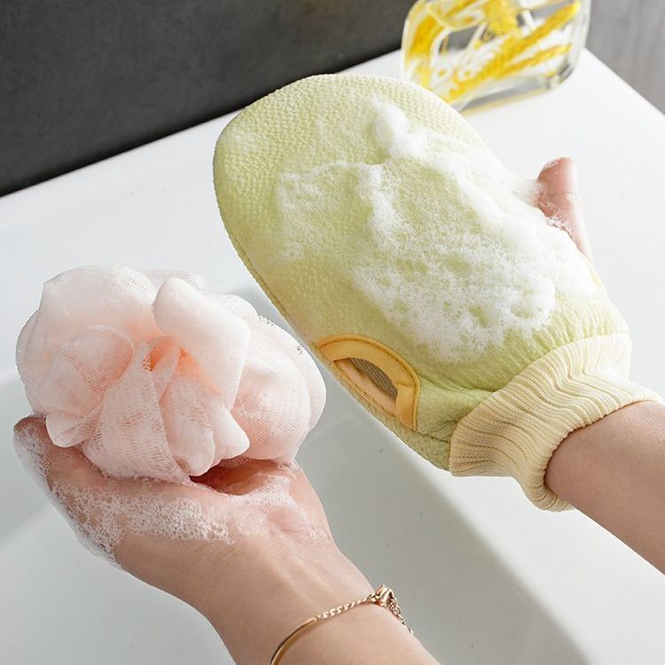 Bath towel strong mud decontamination scrub artifact pull back strip bath ball bath towel set bathroom essentials