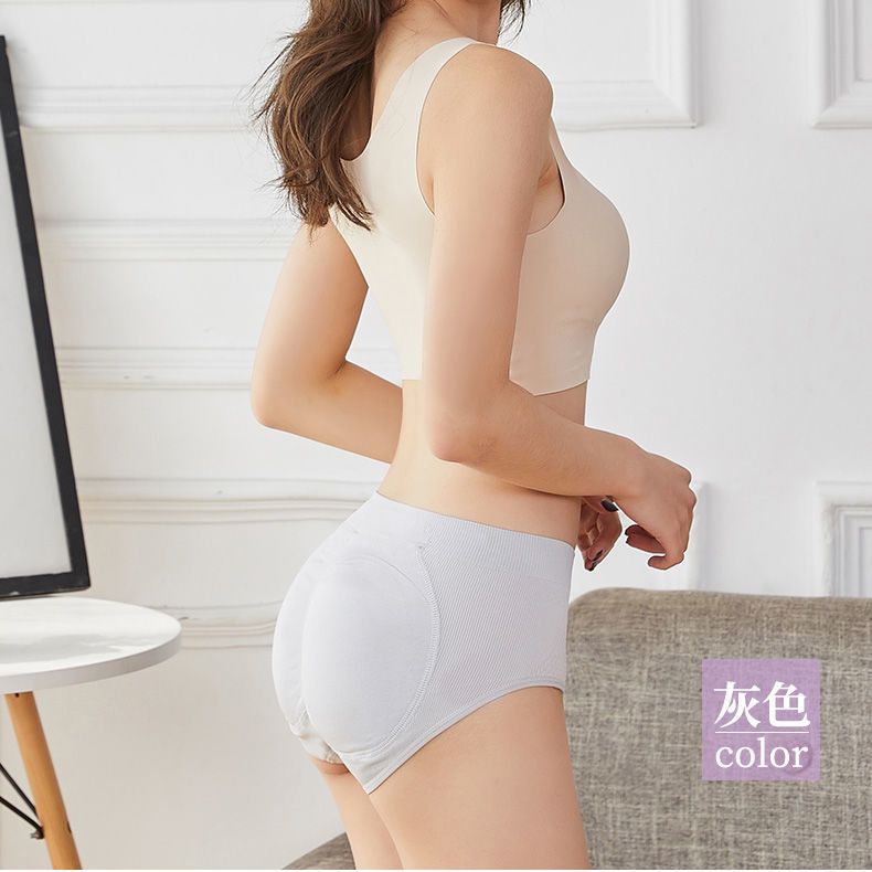 Hip-lifting panties women's buttocks seamless breathable mid-waist belly fat buttocks briefs fake butt hip pad beautiful buttocks artifact