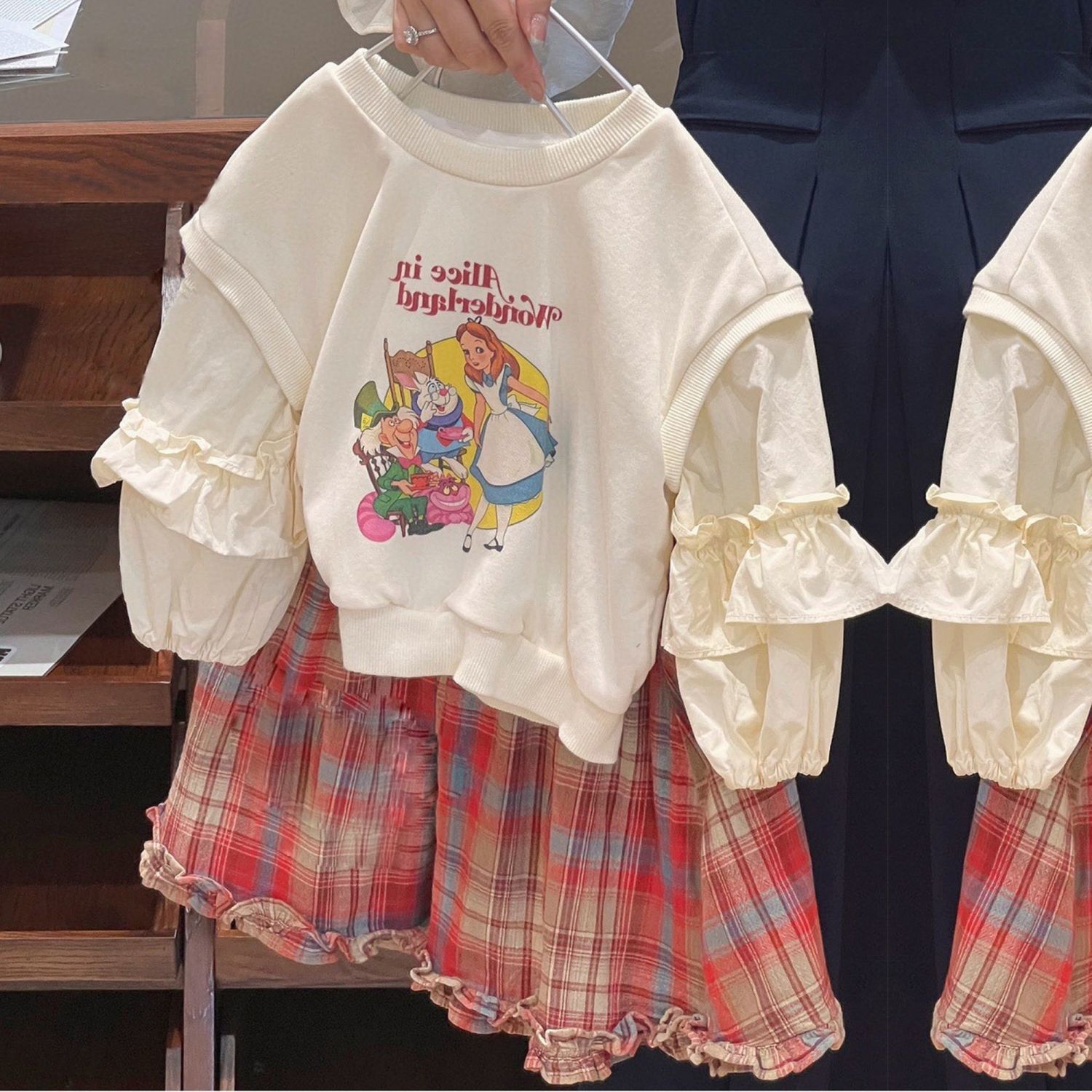 Children's suit girls autumn sweet autumn princess dress sweatshirt princess style skirt autumn new two-piece set